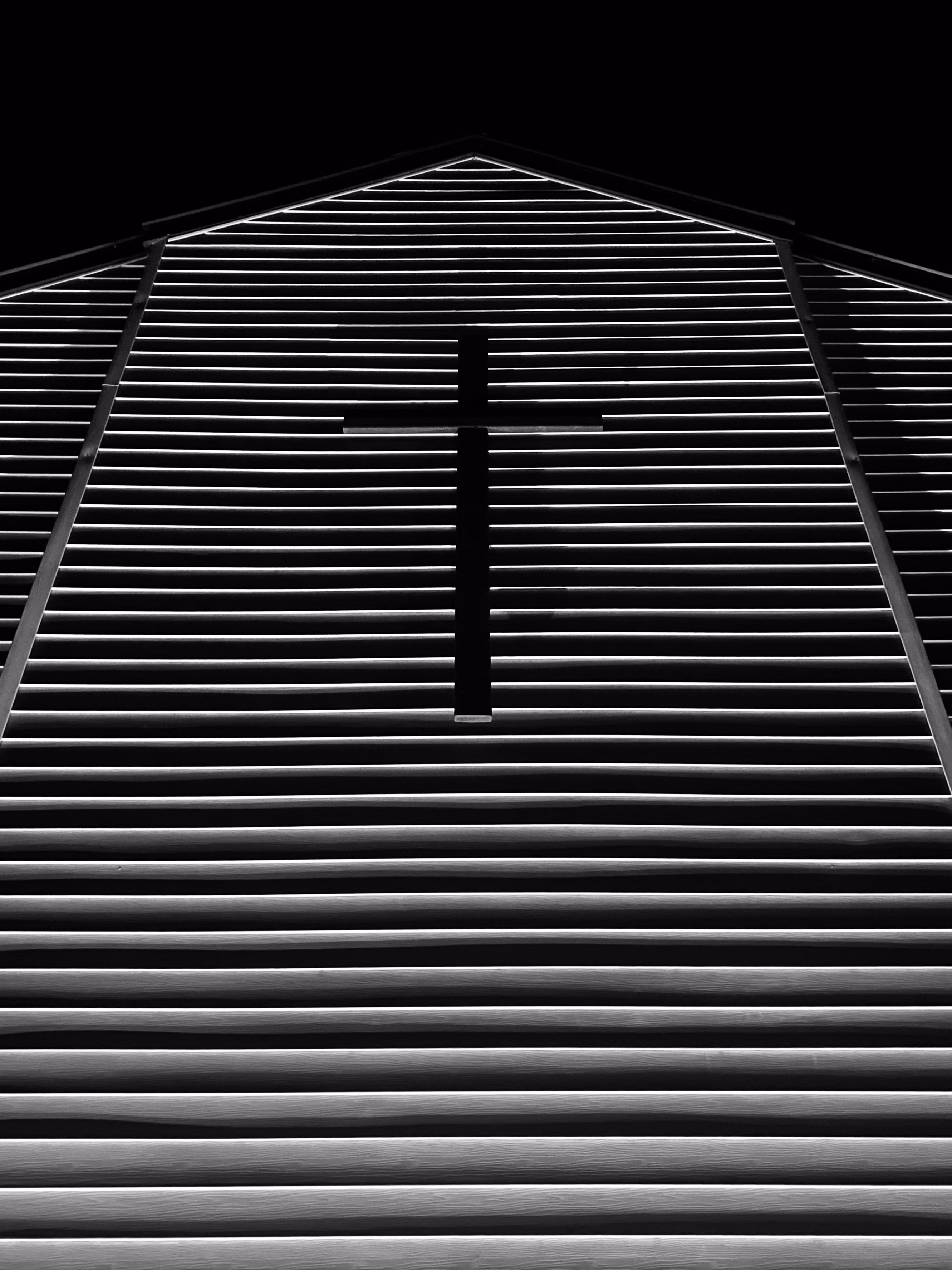 Cross atop the church building